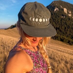 Rachel Pohl Art Fern Green Moon Phase Baseball Cap